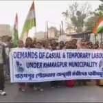 सैलरी बढ़ाने और अपनी दूसरी मांगों को पूरा करने की मांग को लेकर विरोध प्रदर्शन किया।