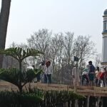 Jama Masjid Golbazar ke 2nd Floor Molding Par Roohani Ijtema, Dua ke Baad Tameer Mein Logon ka Joshila Taawun