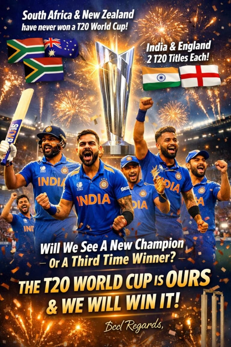 *”टी-20 विश्व कप: इतिहास, संभावनाएँ और भारत की दावेदारी !.”*