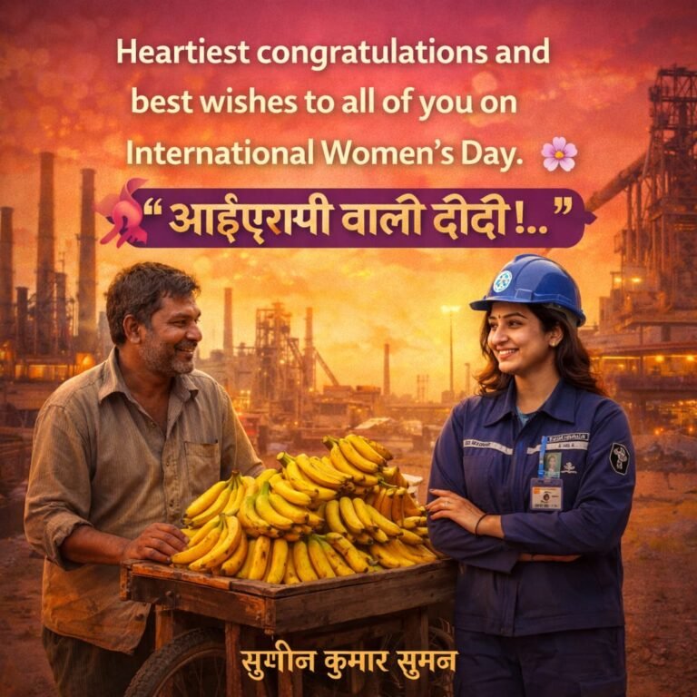 *"आप सभी को अंतरराष्ट्रीय महिला दिवस की हार्दिक बधाई एवं शुभकामनाएँ।"*  *“आईएसपी वाली दीदी!!..”*