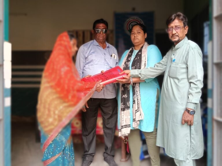 Saree distribution ceremony in the occasion of eid organised by astha mahila samity and youth forum for social service