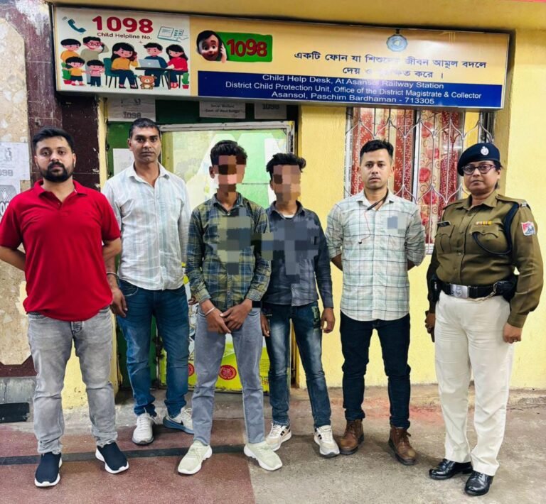 *“ऑपरेशन नन्हे फरिश्ते” के तहत आरपीएफ आसनसोल ने दो नाबालिग बालकों को सुरक्षित बचाया*