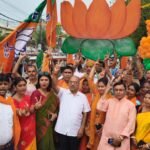 कुल्टी में भाजपा उम्मीदवार डॉ अजय कुमार पोद्दार की रैली।