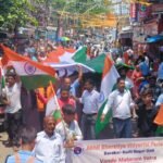 बन्दे मातरम गीत के एक सौ पचास वर्ष के अवसर पर एभीबीपी बराकर कुल्टी इकाई ने निकाला तिरंगा जुलुश.