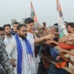 कांग्रेस प्रत्याशी रवि यादव के चुनाव प्रचार में सचिन पायलट डॉक्टर इरफान अंसारी कुल्टी शिव मेला मैदान पहुंचे