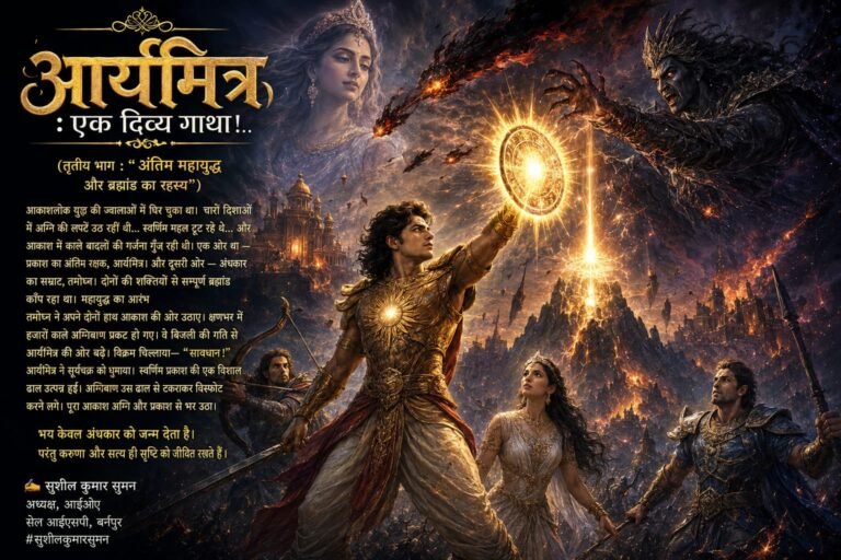 *“आर्यमित्र : एक दिव्य गाथा!..”* *(तृतीय भाग : “अंतिम महायुद्ध और ब्रह्मांड का रहस्य”)*