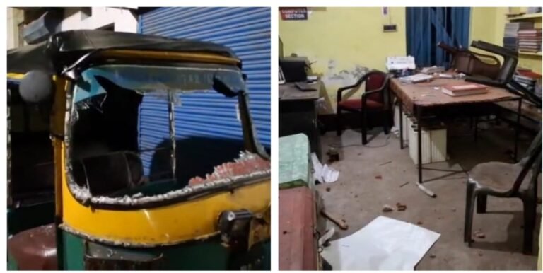 *آسنسول کاشمالی علاقہ بنا میدان جنگ*                                                                       *شرپسندوں کاتھانہ پر حملہ اور توڑ پھوڑ،دو پولس اہلکار زخمی*                                                                     *پولس اور مرکزی فورس کی مشترکہ کارروائی، 7گرفتار ، پورے علاقے میں دہشت*