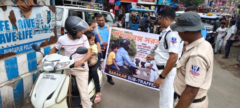 बच्ची हमारा भविष्य है, इसे भी हेलमेट पहनाएं’: बराकर ट्रैफिक पुलिस ने चलाया विशेष जागरूकता