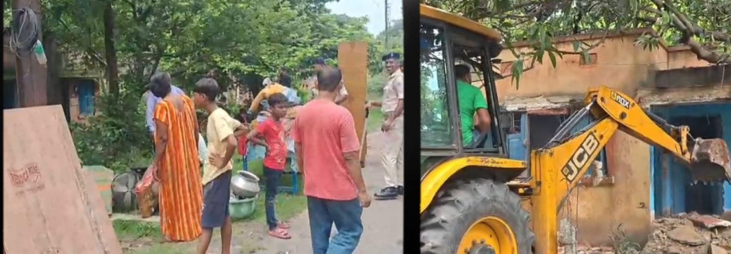 बरसात में बेघर हुए सैकड़ों परिवार: DVC के लेफ्ट बैंक पर चला बुलडोजर, मोहलत खत्म होते ही हाहाकार!