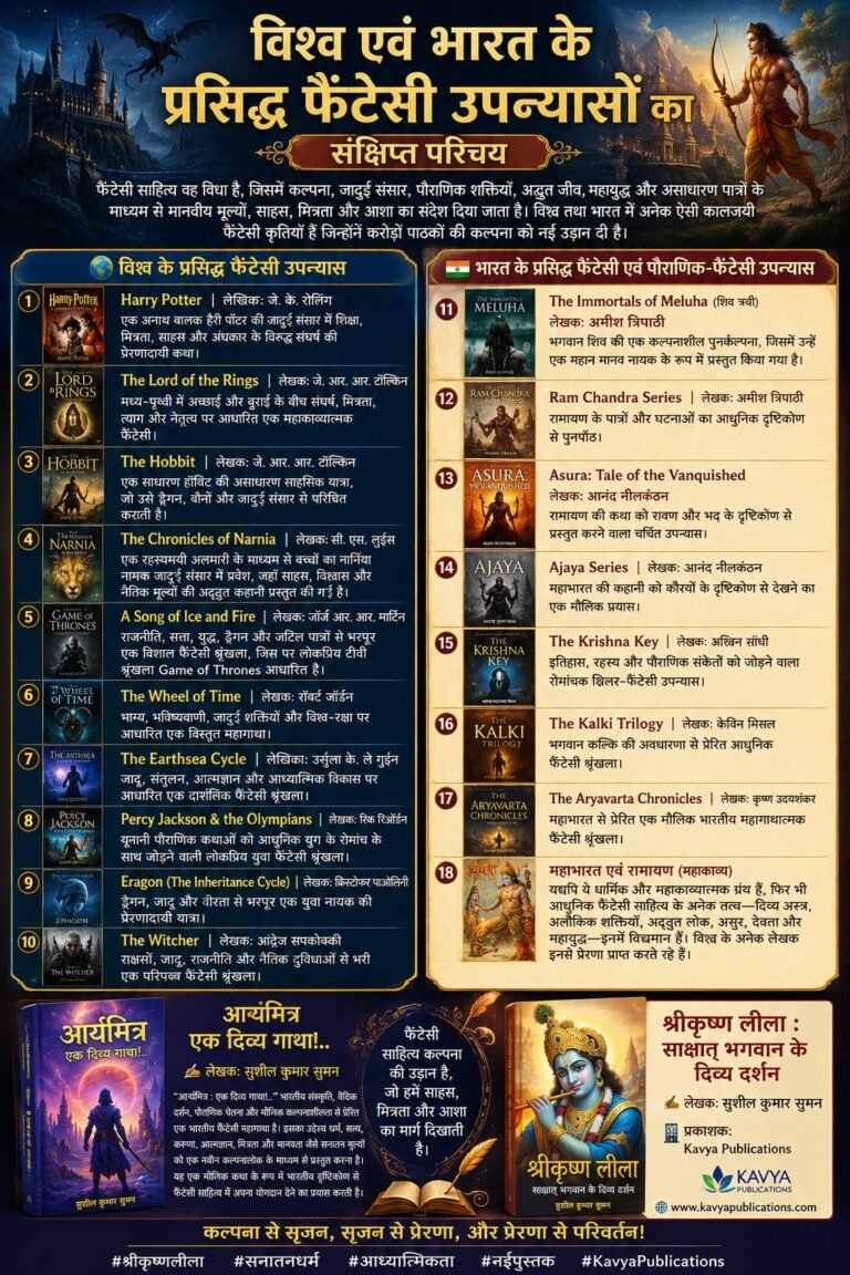 *”विश्व एवं भारत के प्रसिद्ध फैंटेसी उपन्यासों का संक्षिप्त परिचय”*