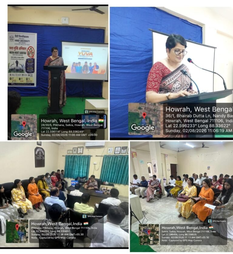 हिंदी विश्वविद्यालय द्वारा आयोजित नशा मुक्ति अभियान का सफल आयोजन