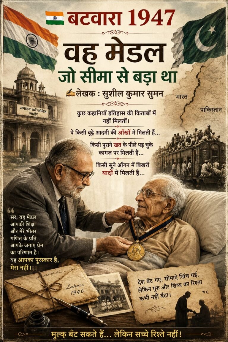 *🇮🇳 बटवारा 1947* (एक मेडल जो सीमा से बड़ा था)