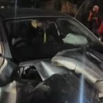 car lost control and hit a divider near Kharagpur College.