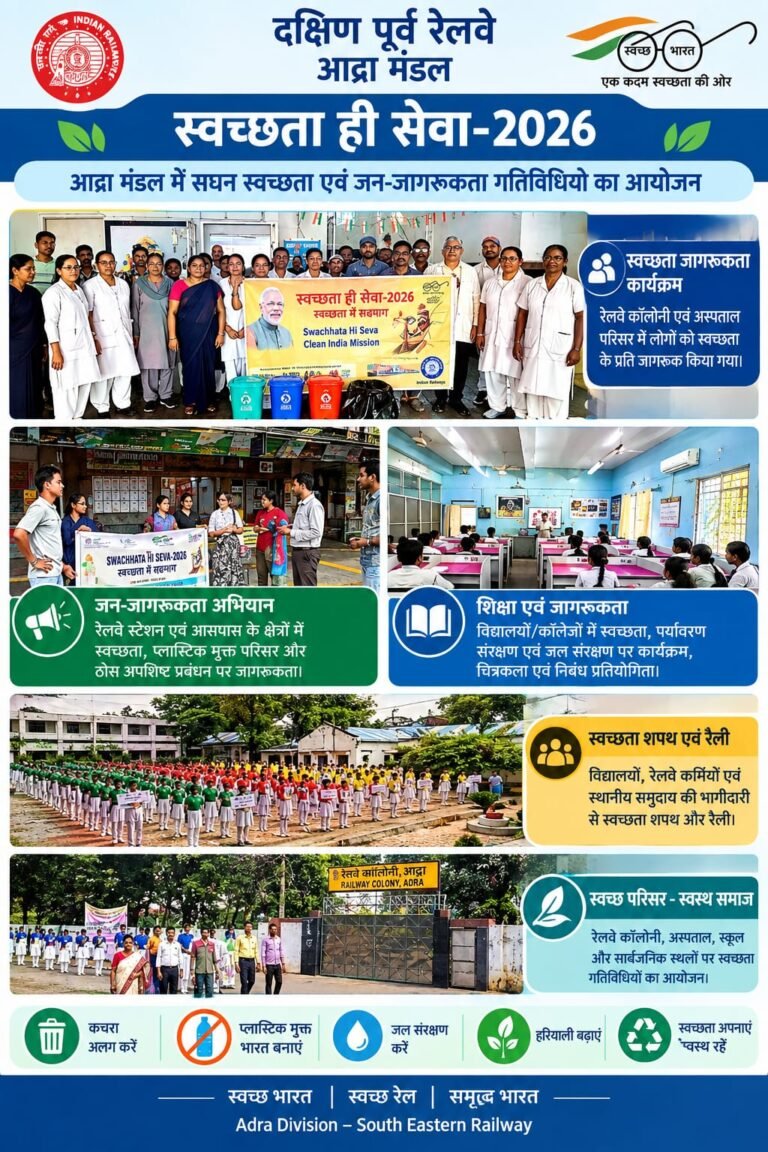 “स्वच्छता ही सेवा-2026” के तहत आद्रा मंडल में ठोस अपशिष्ट प्रबंधन एवं जन भागीदारी आधारित विभिन्न जागरूकता गतिविधियों का आयोजन
