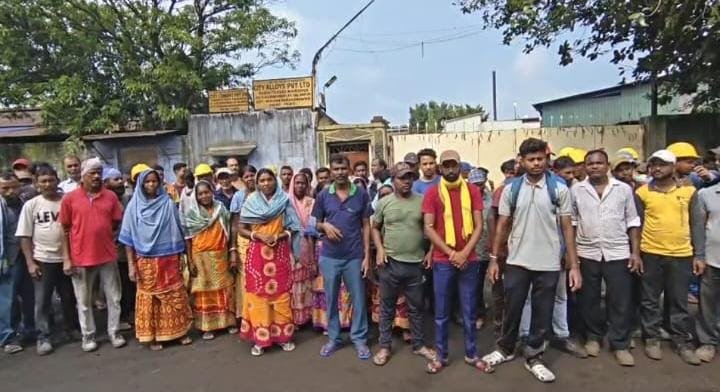 सिटी एलॉयज प्राइवेट लिमिटेड के गेट पर मजदूरों का जोरदार प्रदर्शन, न्यूनतम मजदूरी और सुरक्षा की मांग
