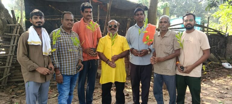 BJP Kharagpur Sadar Mandal organised a Plant Distribution and Plantation Drive at New Traffic, Ward No. 22,